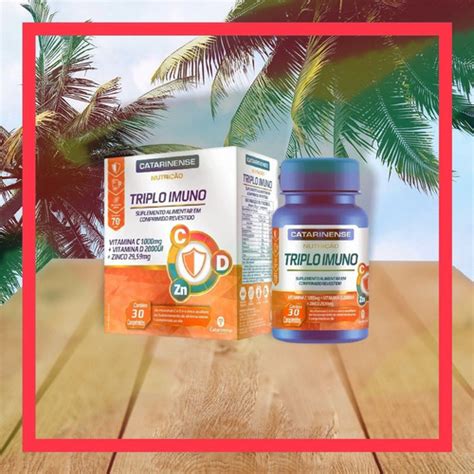 Kit 6 Caixas Triplo Imuno Vitamina C D Zinco 30 Comp Parcelamento