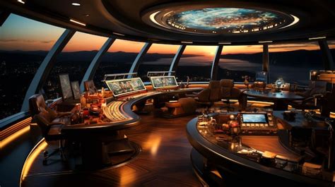 Premium Ai Image Luxury Cruise Ship Engine Control Room