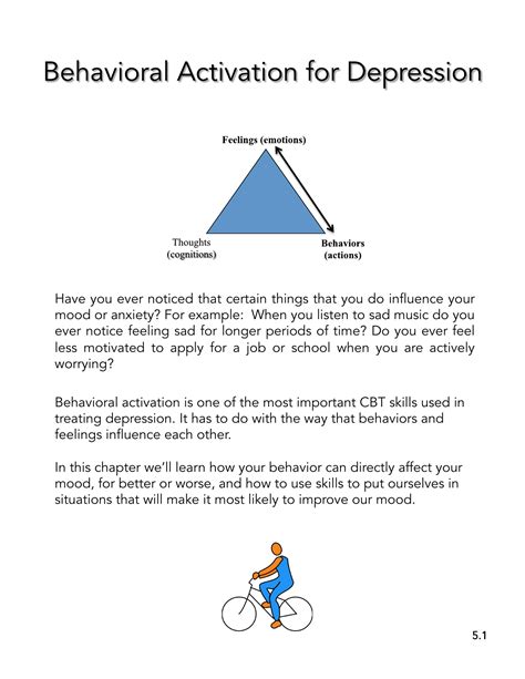 Behavioral Activation Worksheets Behavioral Activation Works