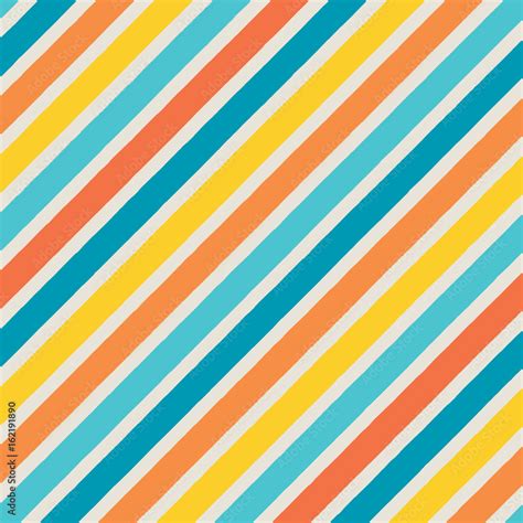 Retro colors diagonal stripe seamless pattern.Pastel color background. Stock Vector | Adobe Stock