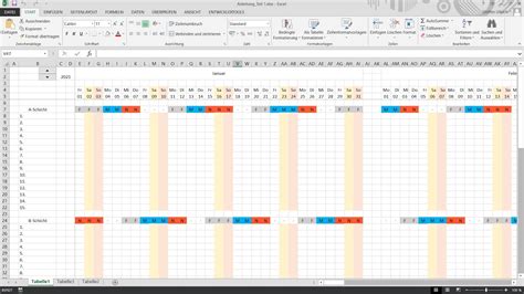 Excel Schichtplan Erstellen Teil 3 Bedingte Formatierung WE Schichten