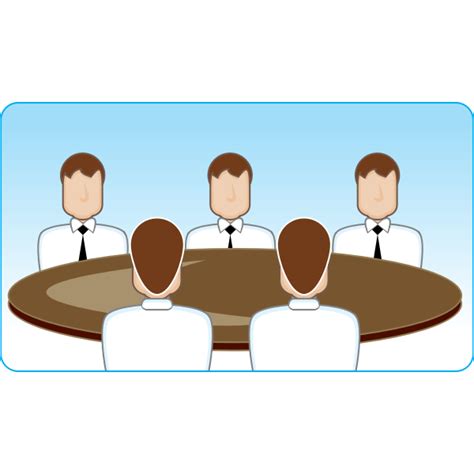 Round table meeting vector image | Free SVG