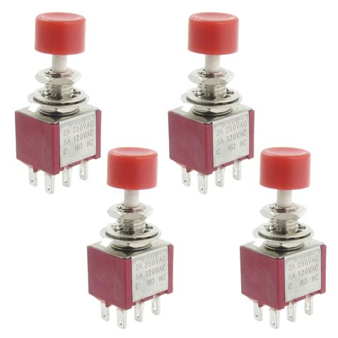 Pcs Ac V A V A Dpdt No Nc Momentary Push Button Switch In