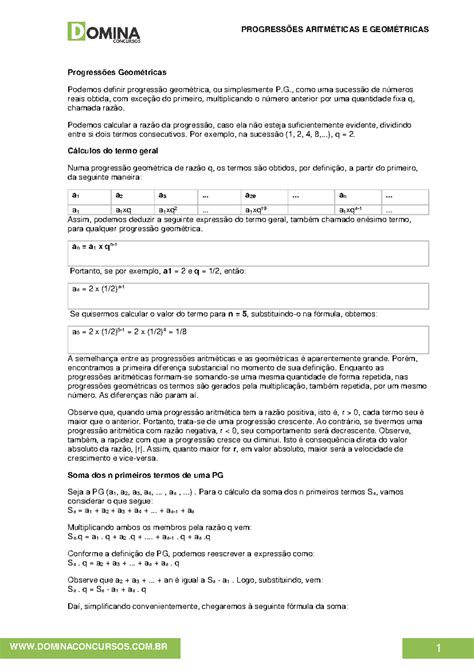 Progressões Geométricas E Aritméticas 3