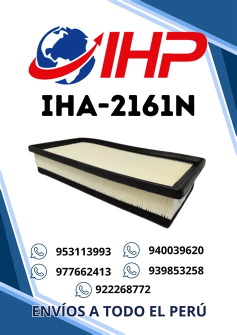 IHA 2161N FILTRO DE AIRE MAHINDRA SCORPIO PICK UP 2020