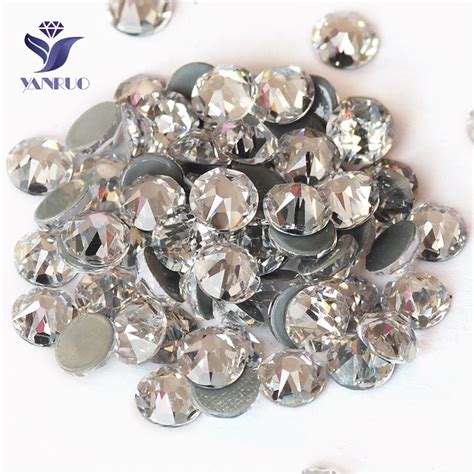 Yanruo Hf All Sizes Crystal Clear Glass Stones Glitter Strass