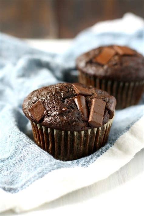 Vegan Chocolate Zucchini Muffins The Pretty Bee