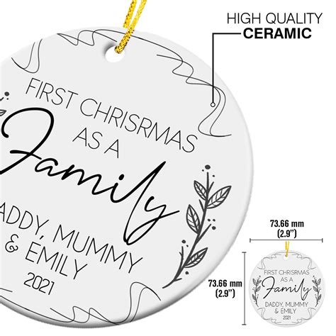 Personalised First Christmas as A Family, Custom Family Christmas ...