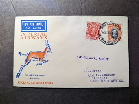 1931 S Rhodesia Airmail First Flight Cover FFC Bulawayo To Windhoek SWA