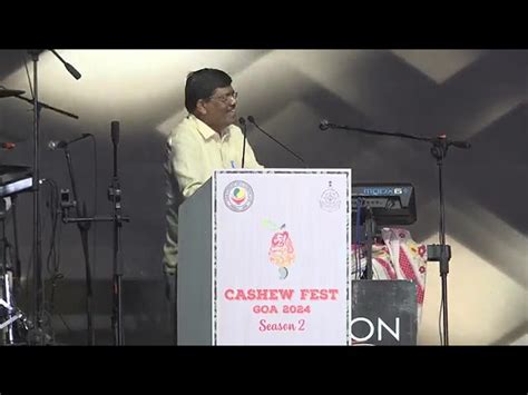 Goan Reporter News Gtdc Chairman And Mla Ganesh Gaonkar Speaking At The Inaugural Of Cashew Fest