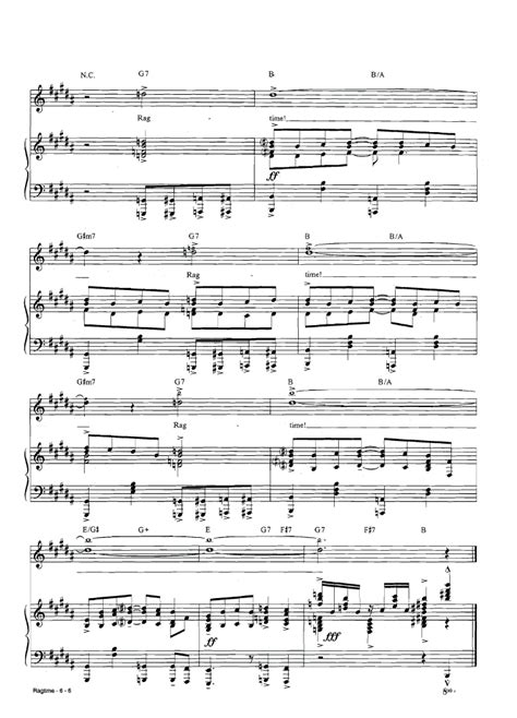 RAGTIME Musical Piano Sheet music | Easy Sheet Music