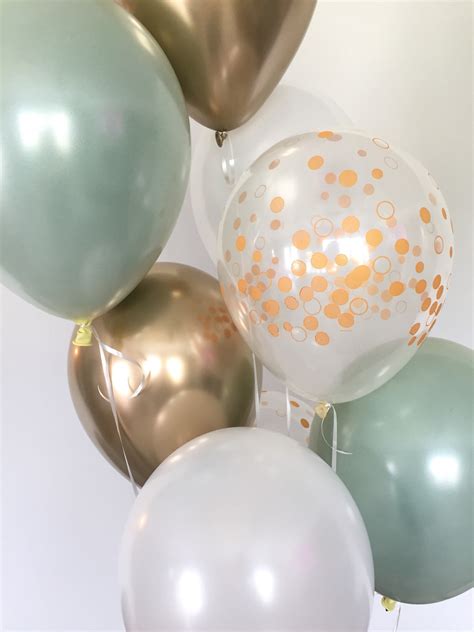 Sage Green Balloons Light Green Wedding Decor Green And Etsy