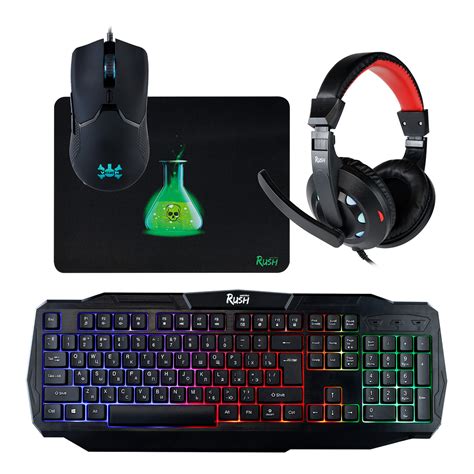 Набор игровой клавиатура+мышь+гарнитура+коврик SmartBuy RUSH Venom ...