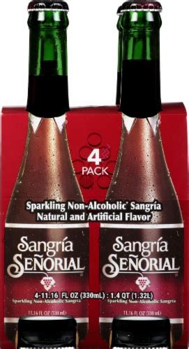 Sangria Senorial 4 Pack Sparkling Non-Alcoholic Sangria, 4 ct / 11.16 ...