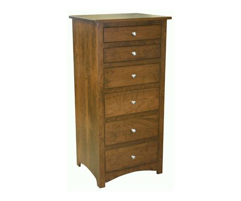 Shaker 6 Drawer Lingerie Chest Oak Creek Amish Furniture