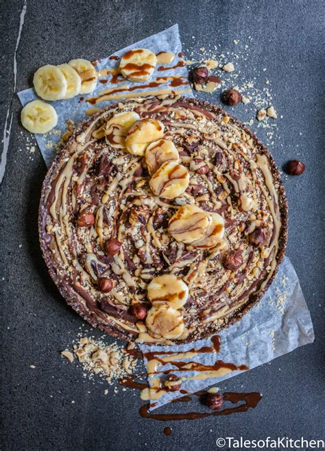 Banana And Salted Caramel Tart Salted Caramel Tart Caramel Tart Clean Eating Desserts