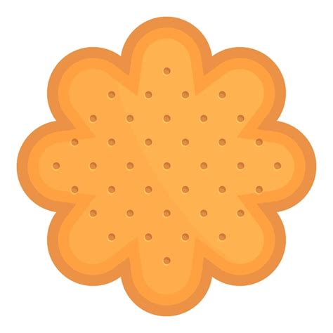 Premium Vector Flower Cracker Icon Cartoon Vector Cookie Food Biscuit