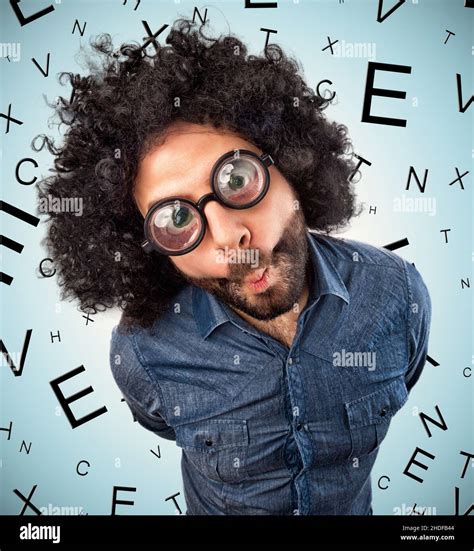 Letters Crazy Nerd Party Glasses Letter Crazies Nerds Swot Stock