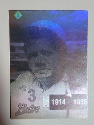 BABE RUTH 1992 Gold Entertainment Ruth Estate Hologram Insert N OB