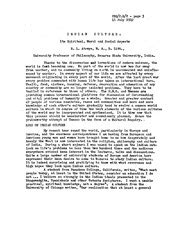 An Essay On Indian Culture Atreya B. L. ( Unesco 1949) : Eta Atwal