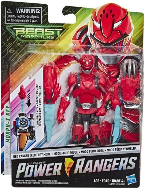 Power Rangers Beast Morphers Red Ranger Fury Mode 6 Basic Action Figure ...