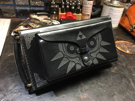 Black Nintendo OLED Switch Case - Leather Zelda themed Nintendo Switch carrying case