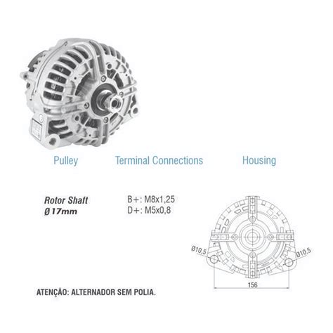 Alternador John Deere Colheitadeira Pulverizador 200A 12V