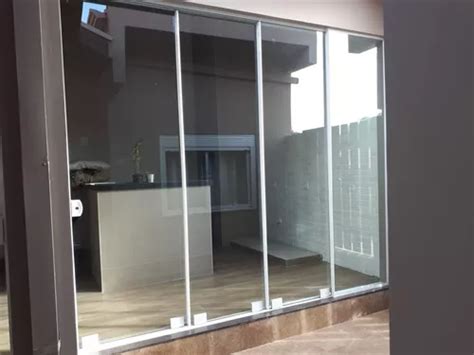 Porta Slide Door 4 Folhas Vidro Incolor 10 Mm 2 10h X 2 00l