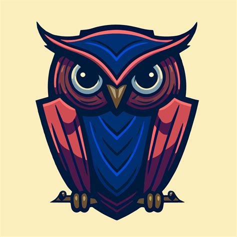 Owl Head Logo Vector Illustration Bird Character Mascot Design 14784827