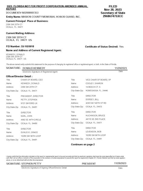Florida Corporate Filings