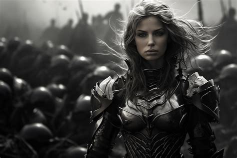 Premium Photo | Medieval woman warrior in armor