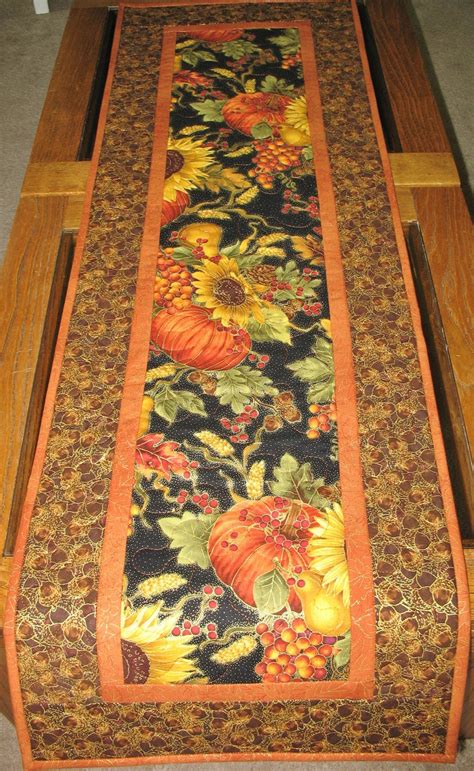 Autumn Table Runner Quilted Fabric From By Picketfencefabric