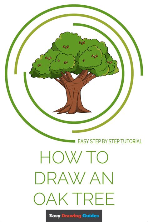 Oak Tree Simple Drawing