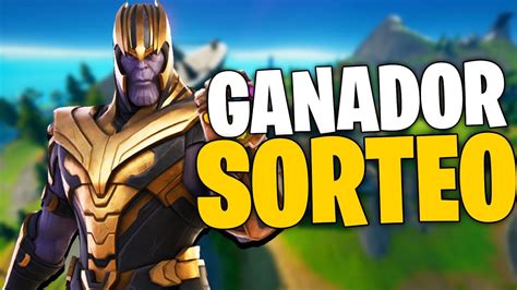 Ganador Del Sorteo Skin De Thanos Fortnite Youtube