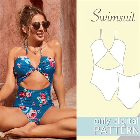 Swimsuit Pattern Pdf Sewing Patterns For Women Bikini Pattern Xxs Xs S