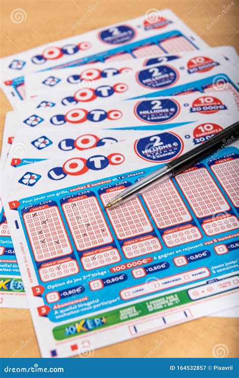 Closeup of French Grids of Lotto, from the Society FDJ La Francaise Des ...