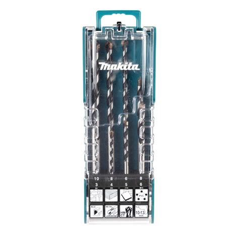 Makita 8 Piece Tct Drill Bit Set For Mixed Materials Makita Drill Bit Sets Uk