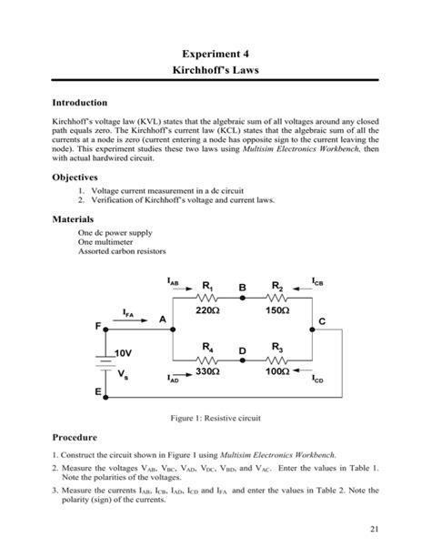 Ee Electric Circuits I Lab Experiments