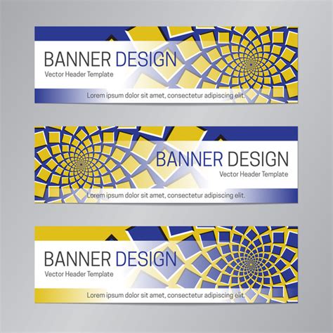 Illusion Banner Vector Header Template Vector 01 Free Download