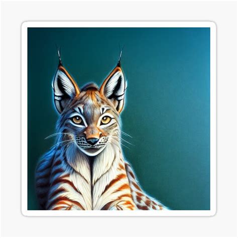 Curious Lynx Sticker For Sale By Derynilass Redbubble