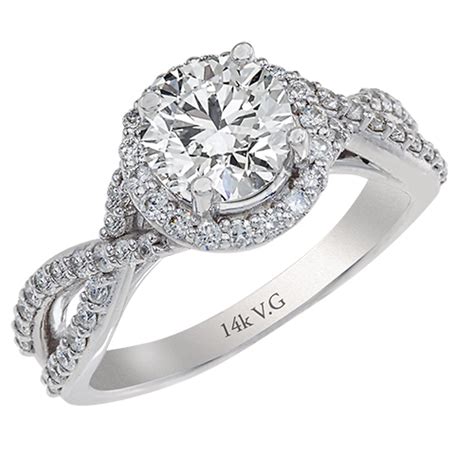 Barry Hyatt Jeweler 14K White Gold Diamond Engagement Ring