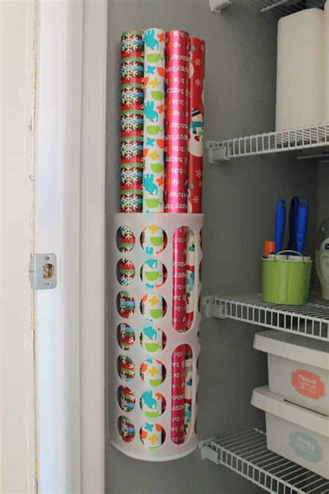 10 Easy And Creative Wrapping Paper Storage Solutions