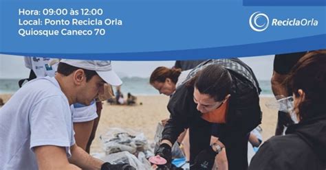 Recicla Orla promove Mutirão de Limpeza na praia do Leblon durante