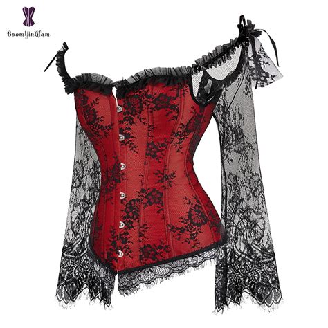 Corset Top Bustier Lingerie Vrouwen Met Lange Mouwen Renaissance Plus