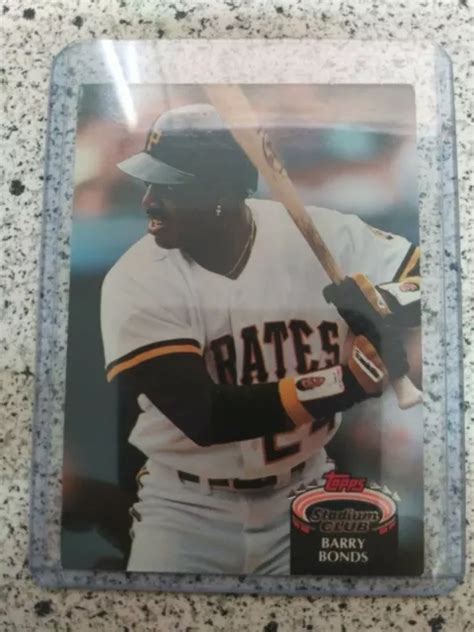 1992 TOPPS STADIUM Club Barry Bonds Card 620 Pittsburgh Pirates MLB