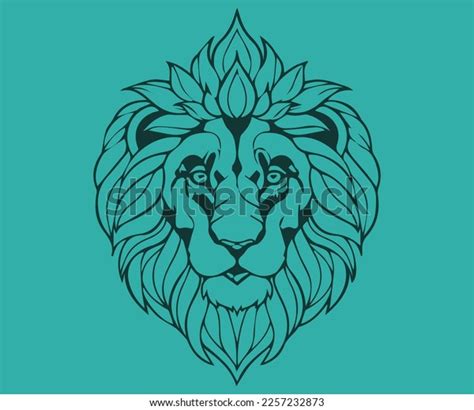 Lion Tattoo Outline Vector Illustration Stock Vector (Royalty Free ...