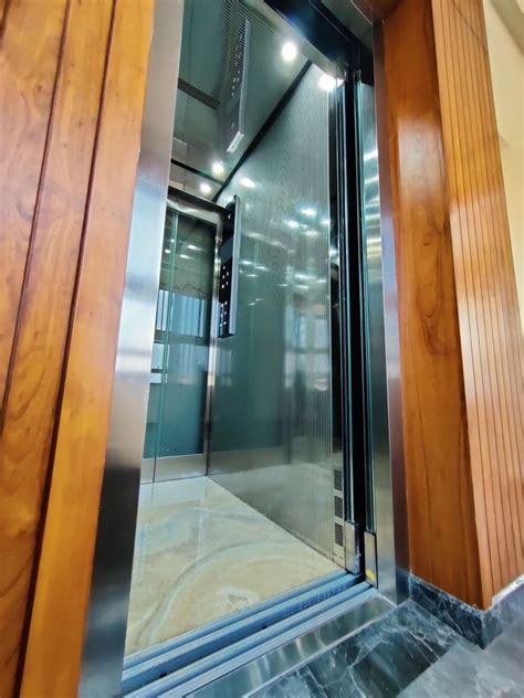 Dual Opening Glass Passenger Elevator Without Machine Room Maximum Speed 1 M Sec At Rs 950000