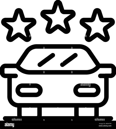 Three Star Unmanned Taxi Icon Outline Style Stock Vector Image And Art