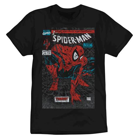 Mens Spider Man Comic Book T Shirt Black Xlarge Size Xl Book