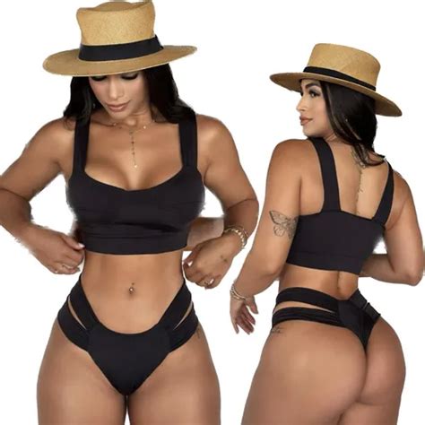Biquini Top Faixa Hot Pants Cintura Alta Cropped Asa Delta MercadoLivre